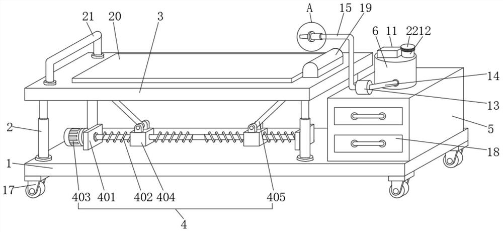 Medical radiography auxiliary device for radiology department