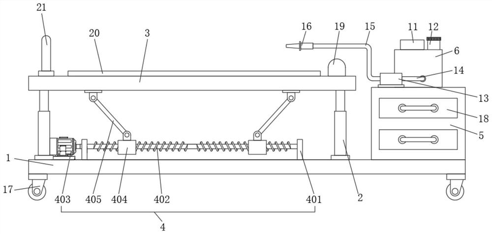 Medical radiography auxiliary device for radiology department