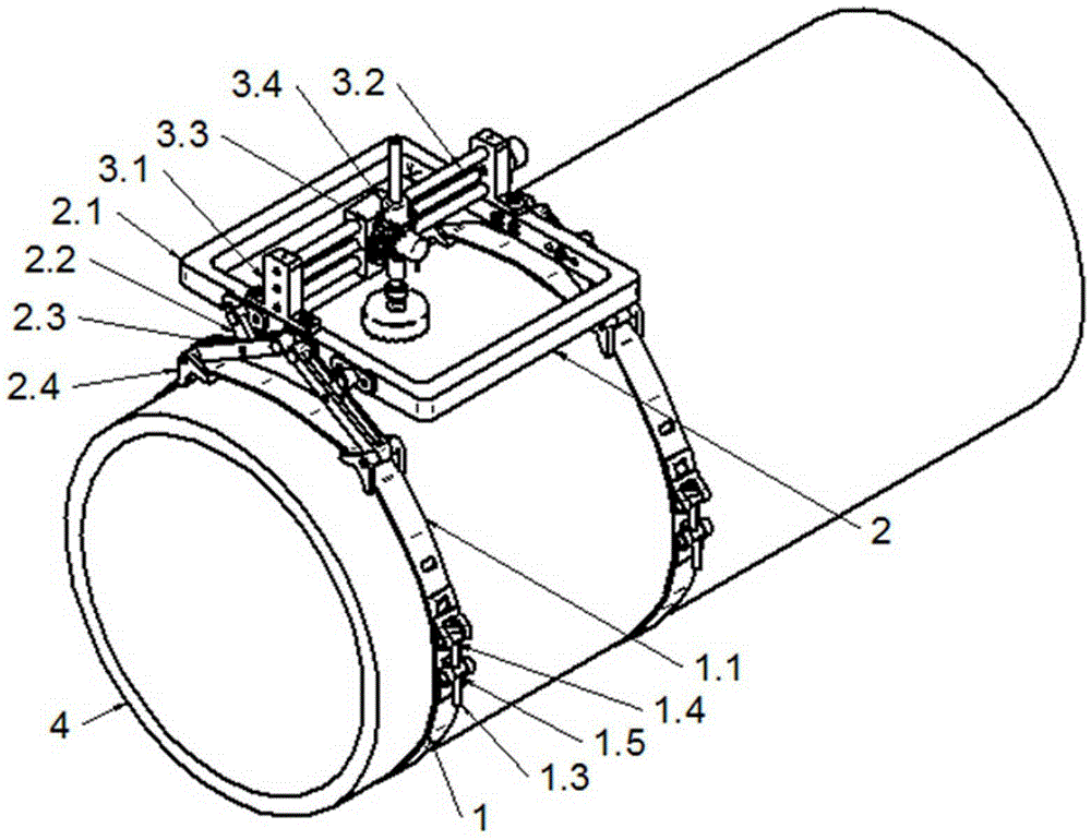 Large-caliber plastic pipeline trepanning equipment