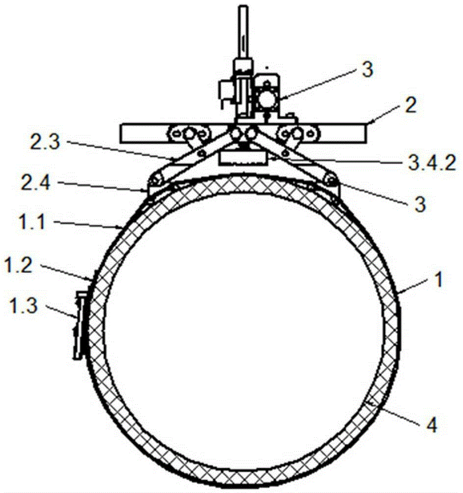 Large-caliber plastic pipeline trepanning equipment