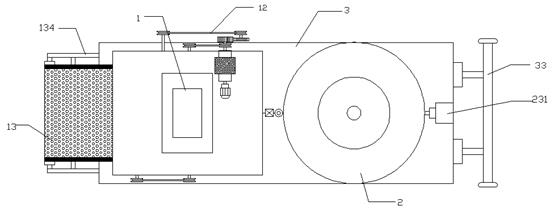 Building wastewater and waste material separation treatment device