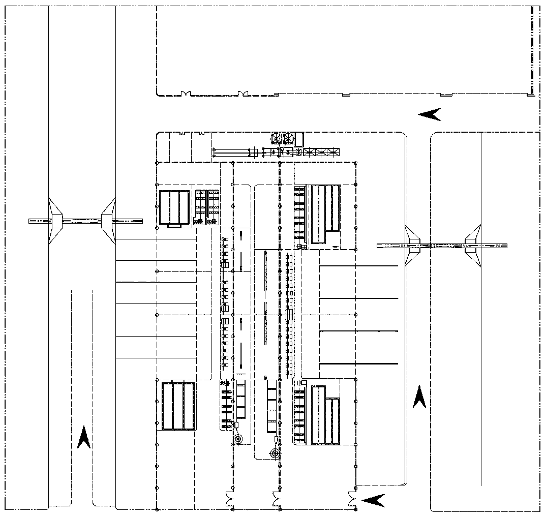 Circular concrete pole production line and production process thereof