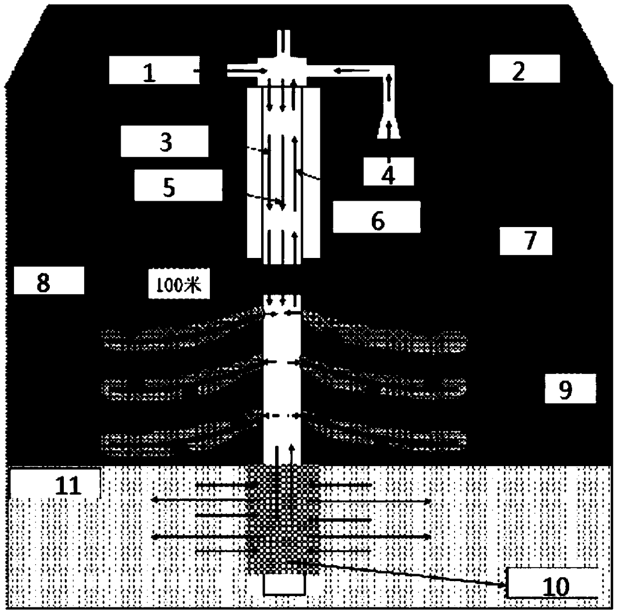 Method of exploiting shallow massive type-I hydrate system based on warm sea water/gravel huff-puff exchange