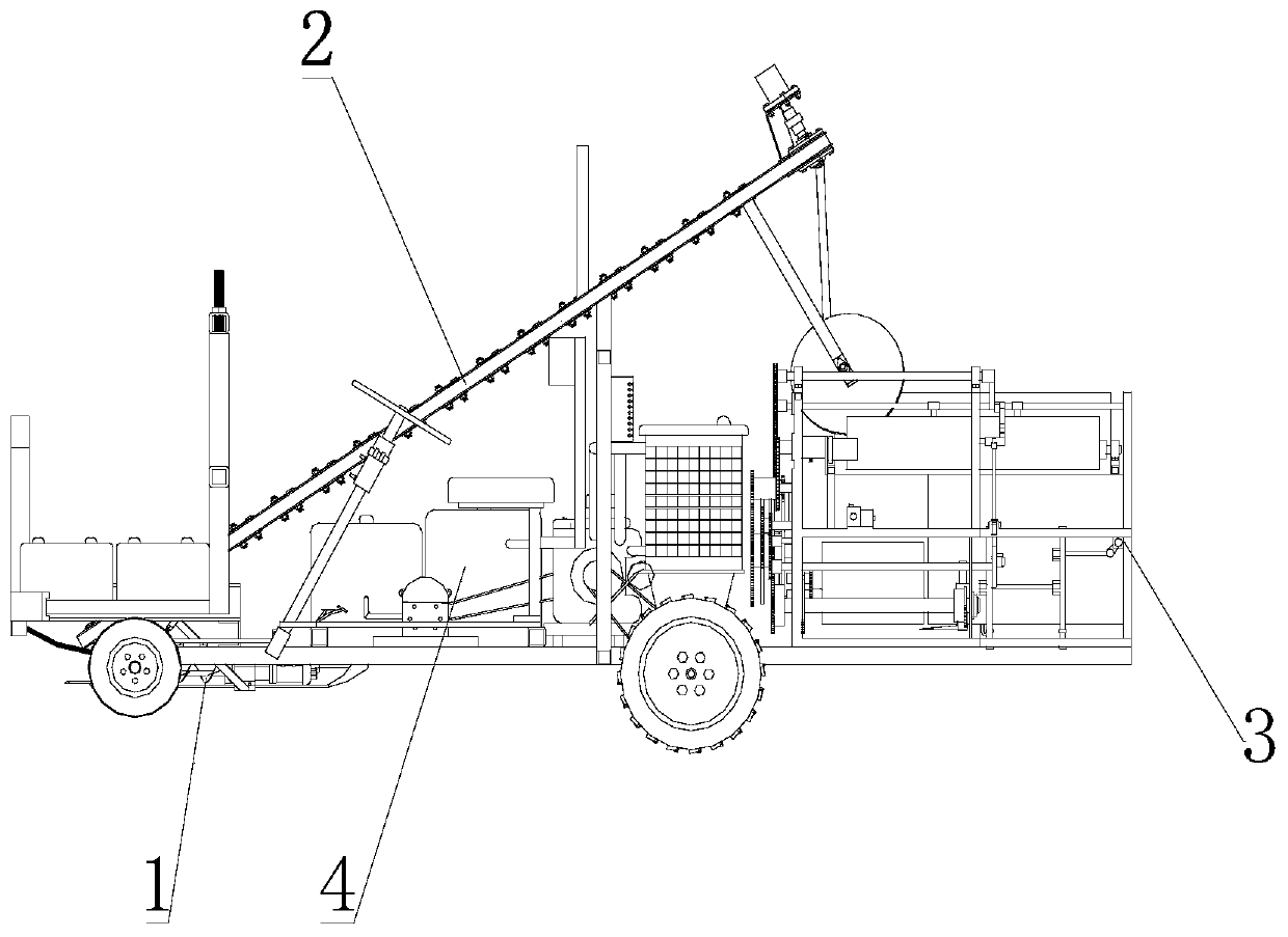 Combined harvester and method for green Chinese onions