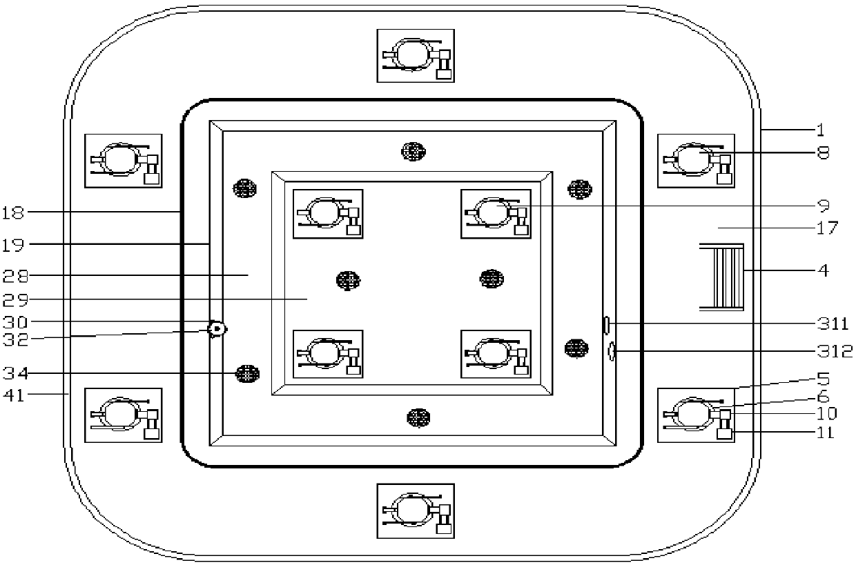 Adjustable multi-angle crab culture pond