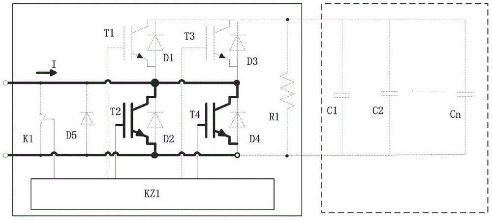 Modular multi-electric-level current converter and converter valve module unit thereof