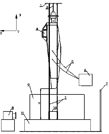 General-purpose plane vertical crash test device and test method