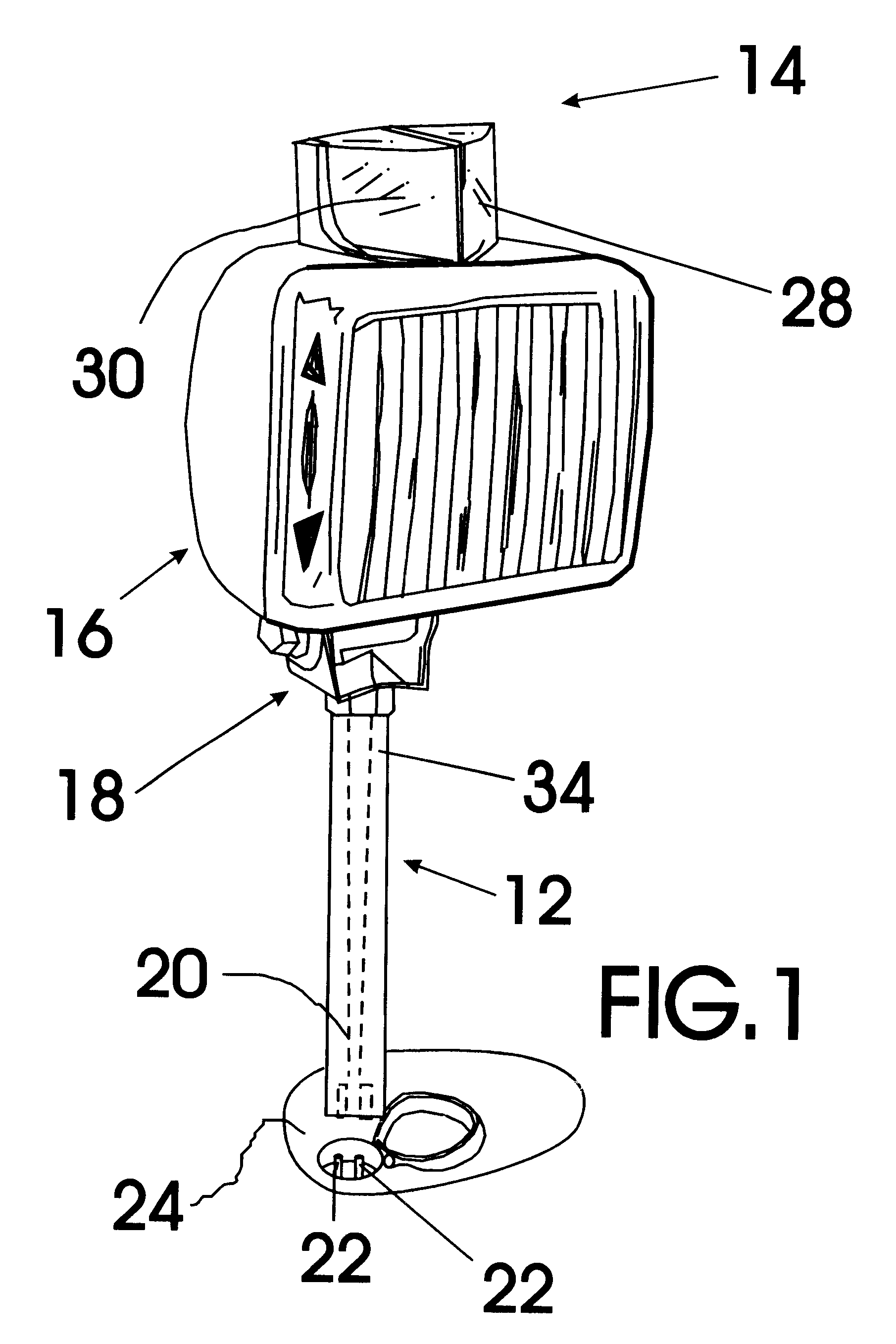 Boat running light fixture