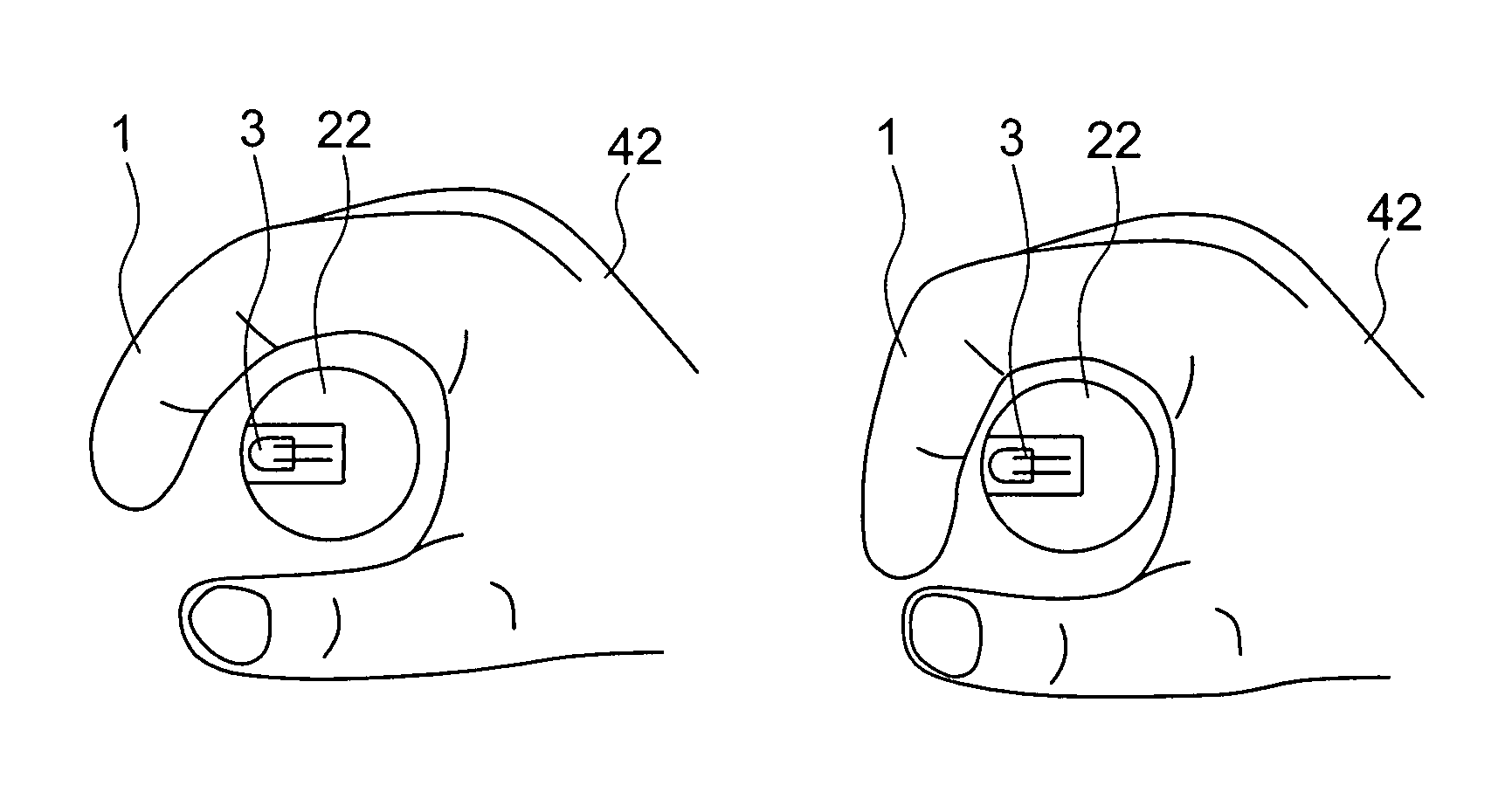 Personal identification device using vessel pattern of fingers