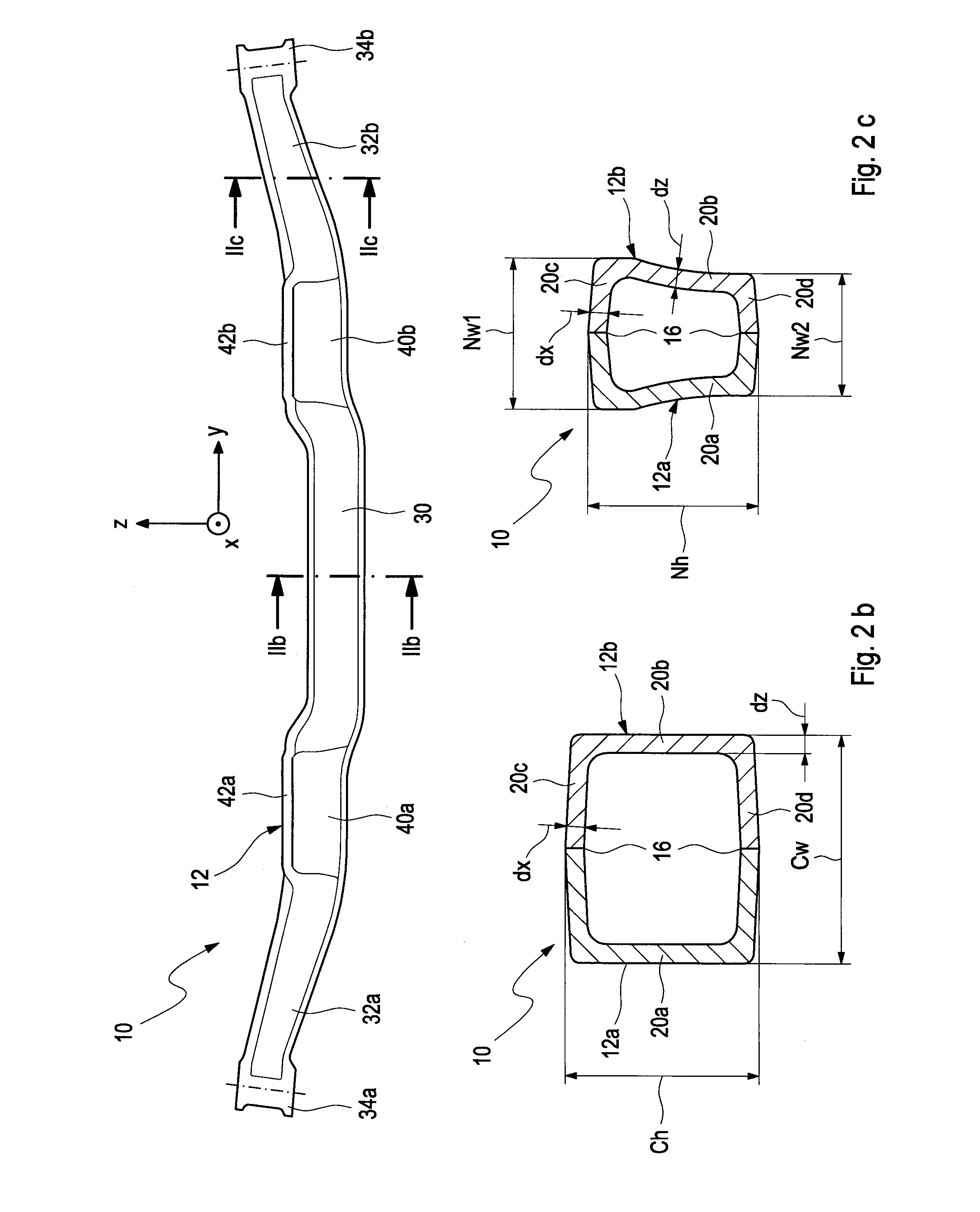 Forged hollow axle and method for making the same