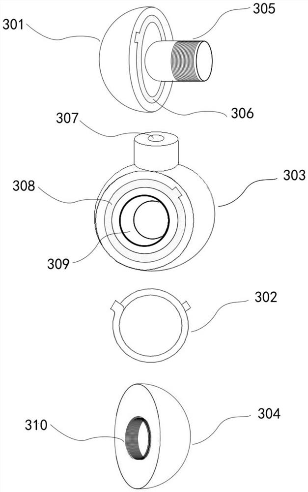 Ball rotating shaft structure capable of converting degree of freedom and having dynamic balance