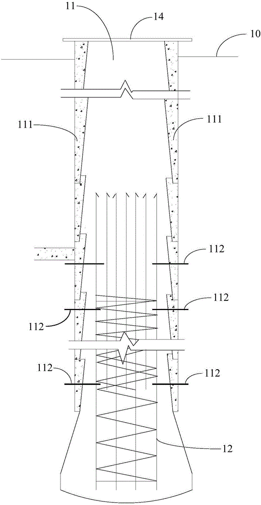 Construction method for digging pile with pile top elevation below natural ground