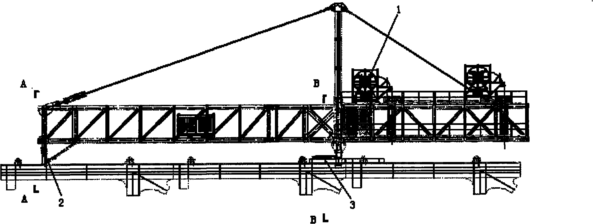 Track type self-advancing device