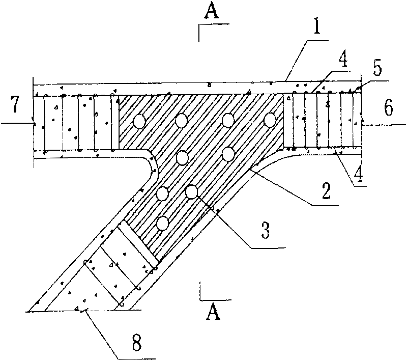 Node crack prevention and reinforced structure of reinforced concrete and manufacture method thereof