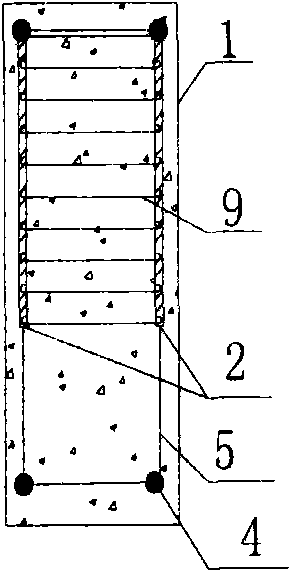 Node crack prevention and reinforced structure of reinforced concrete and manufacture method thereof