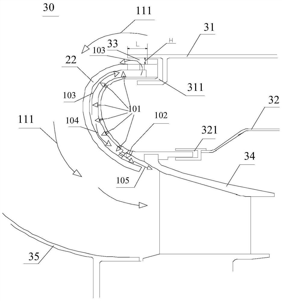 Double-wall small bent pipe structure for backflow combustion chamber and backflow combustion chamber