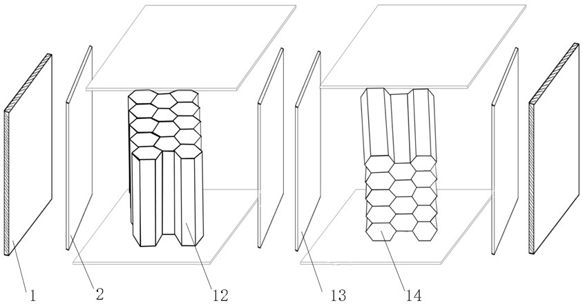 Protection device for enhancing aerial near-field explosion resistance of existing building