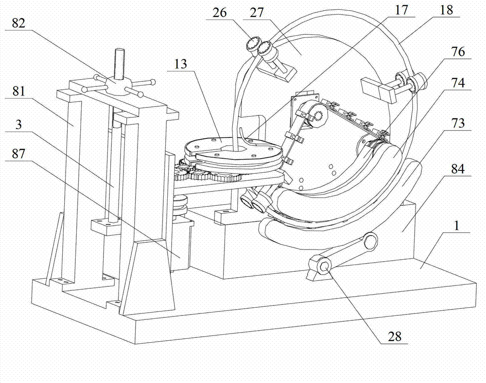 Steel wire ring positioning clamping rotating device of steel wire ring winding machine