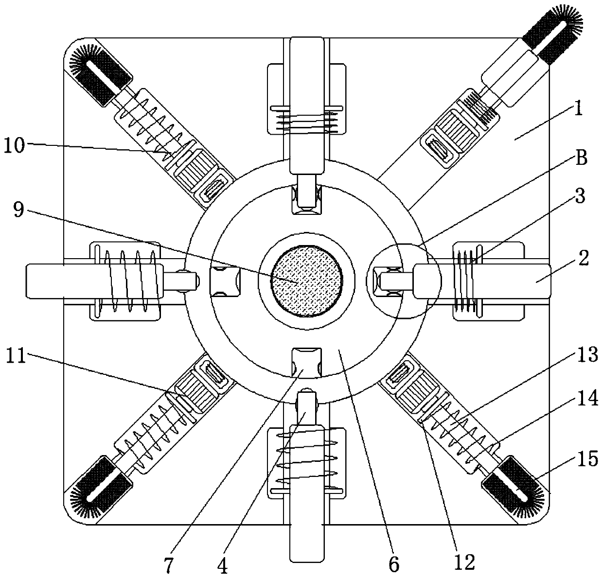 Glass cleaning device capable of cleaning corners of glass windows