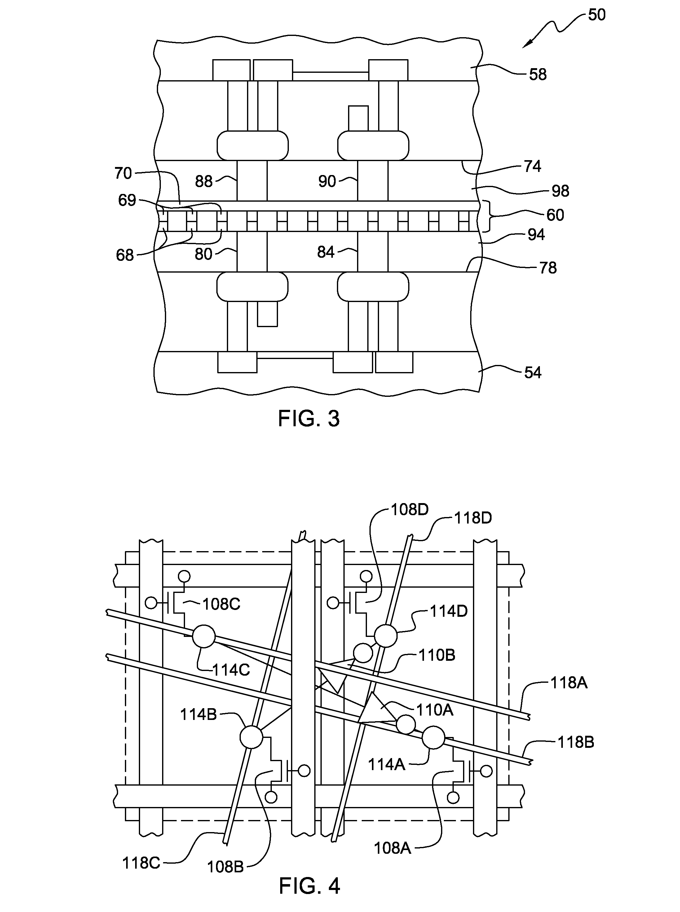 Three-dimensional architecture for integration of CMOS circuits and nano-material in hybrid digital circuits