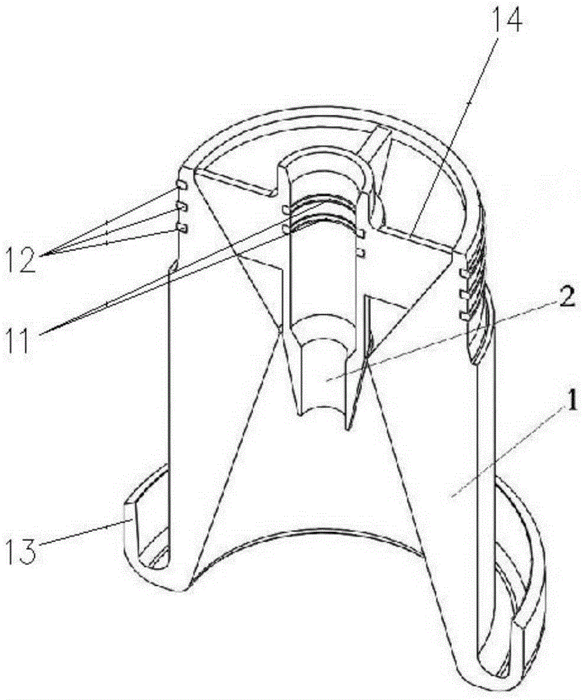 A spray head of rh vacuum refining top gun