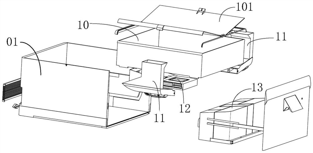 An integrated food heating device