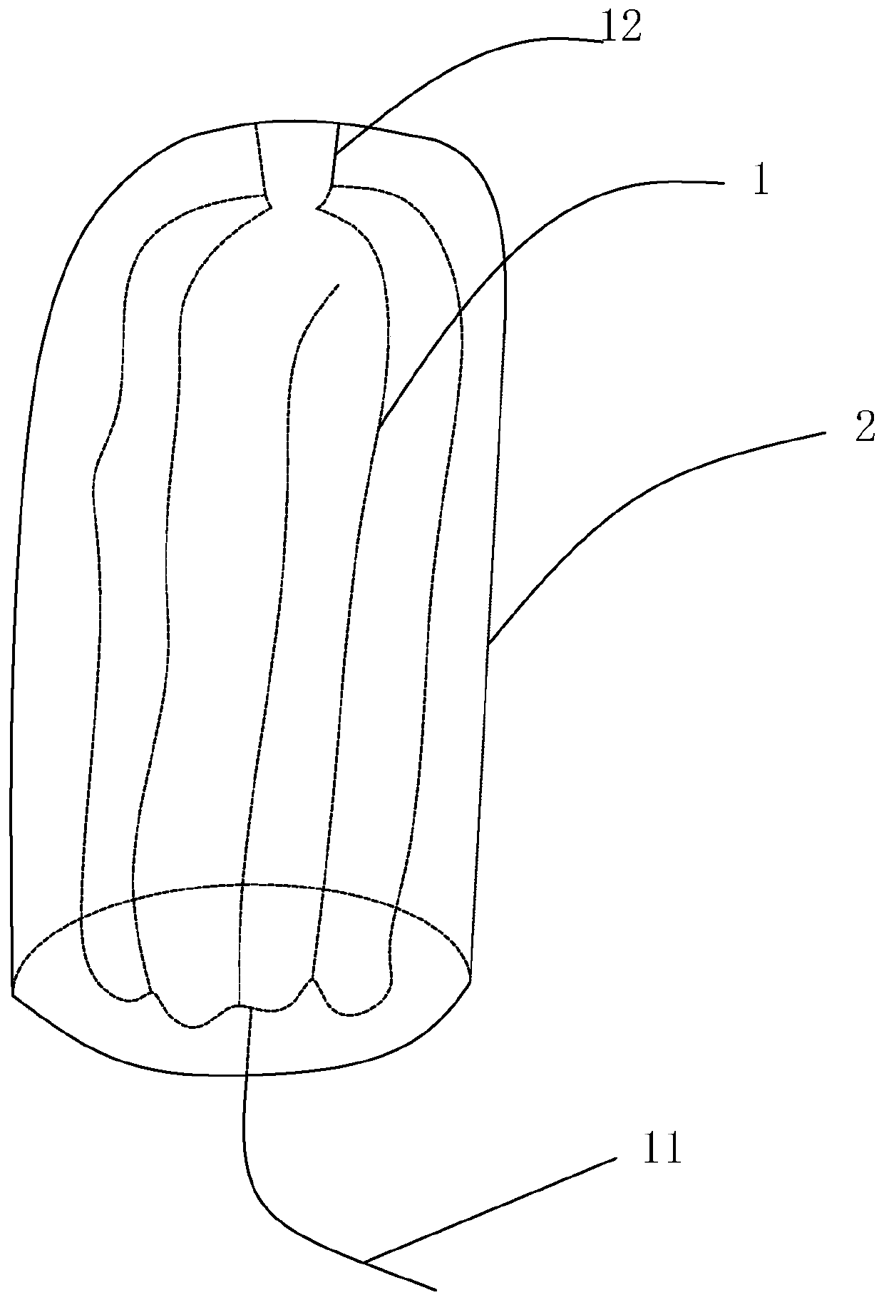 Cap-off type sanitary strip, production method and a use method thereof