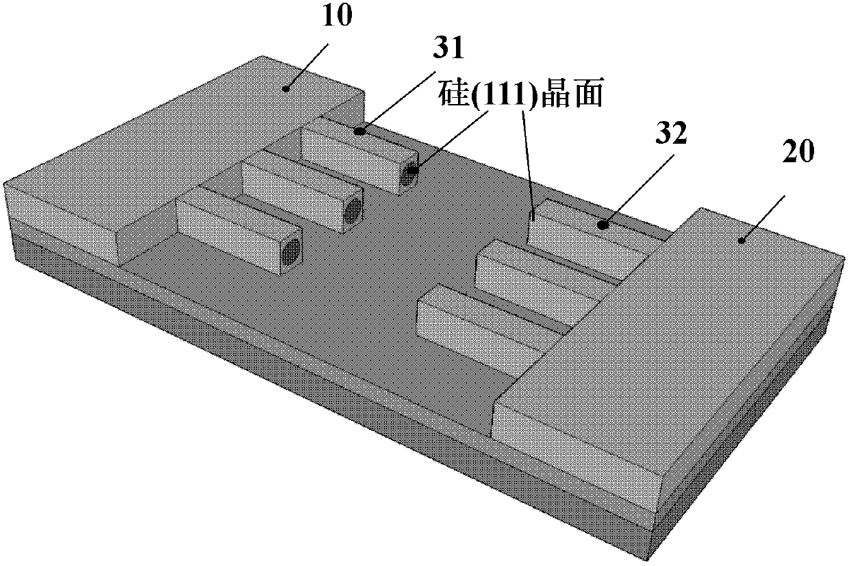 Method of silicon substrate III-V group nanowire area selection transverse epitaxial growth