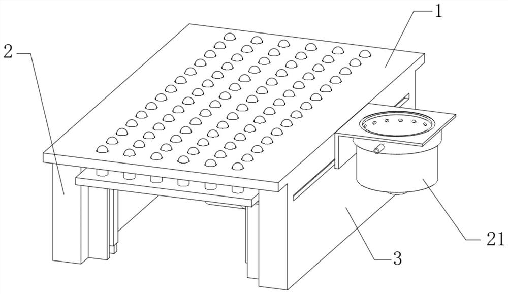 Chemotherapy nursing bed with vomitus cleaning function based on massage function