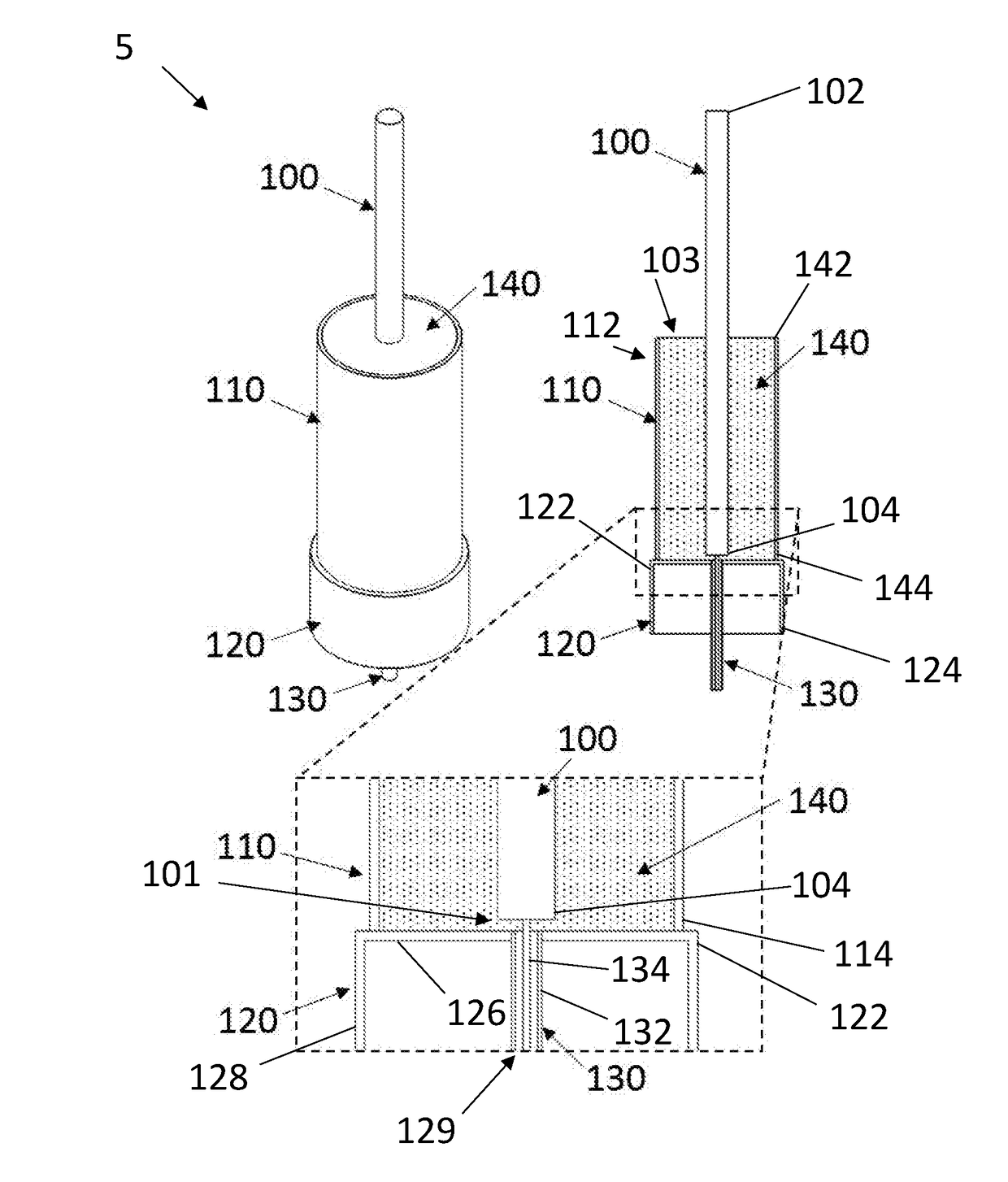 Sleeve monopole antenna with spatially variable dielectric loading