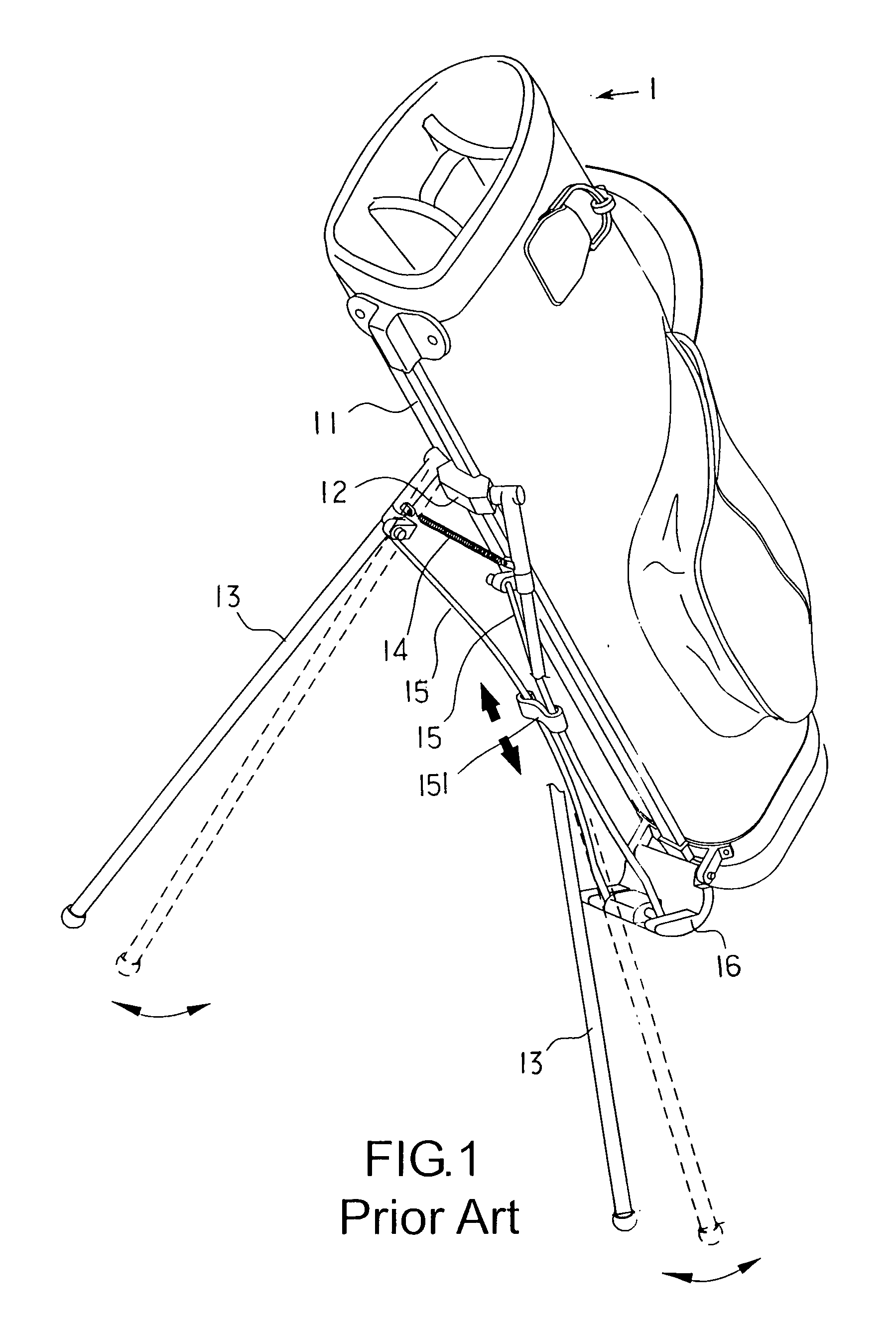 Structure enabling golf club bag to firmly stand