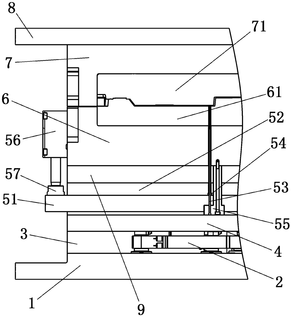 A mold with a cylinder ejector mechanism