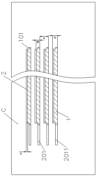 Die cutting production method for cut mark-free cotton adhesive tape