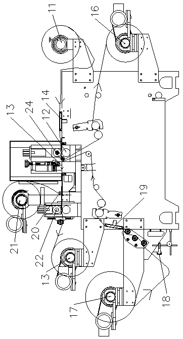 Die cutting production method for cut mark-free cotton adhesive tape