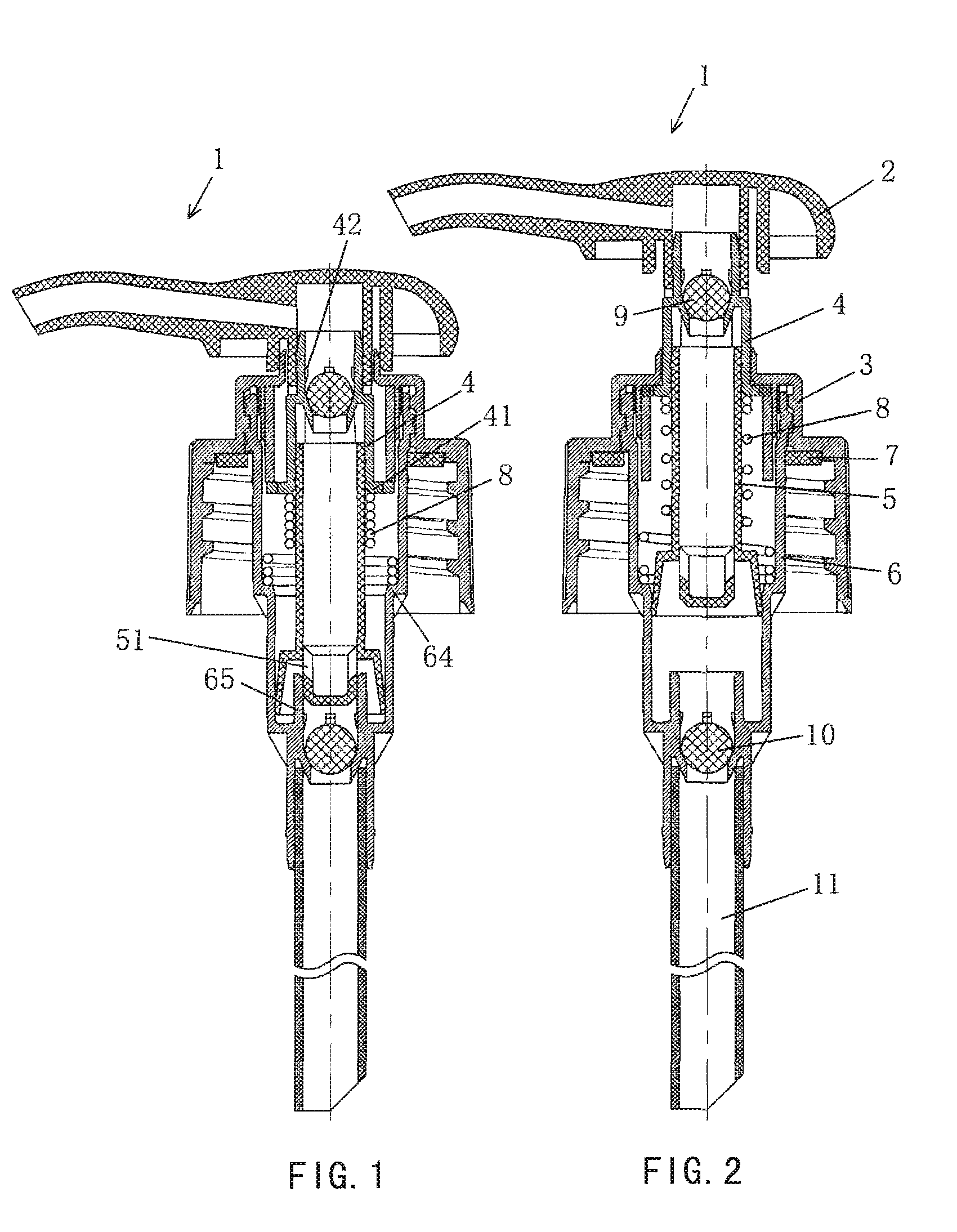 Lotion pump with an externally installed spring