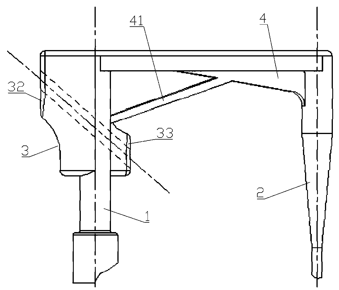 Curved surface locating minimally invasive acetabular front column screw aiming device and preparation method thereof