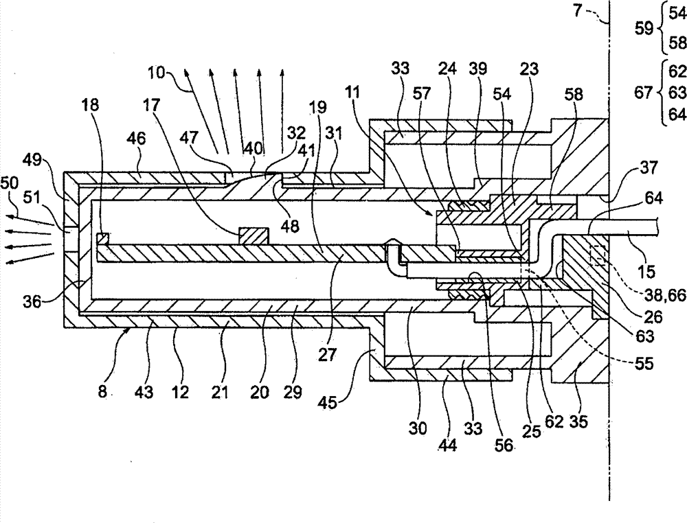 Waterproof structure of wire leading portion