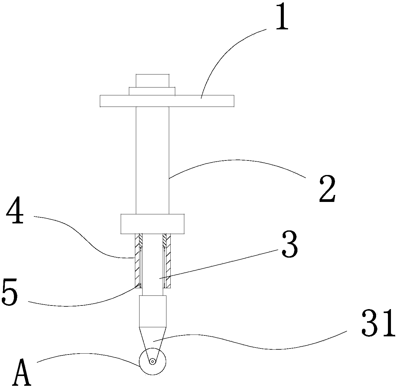 Elastic label pushing device of labeling machine