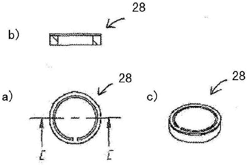 Handling device with suction cup for foodstuff