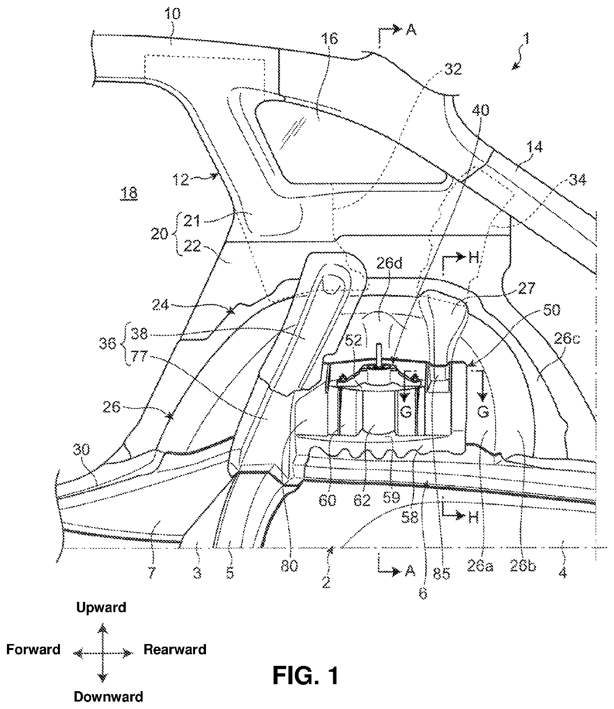 Rear vehicle-body structure of vehicle