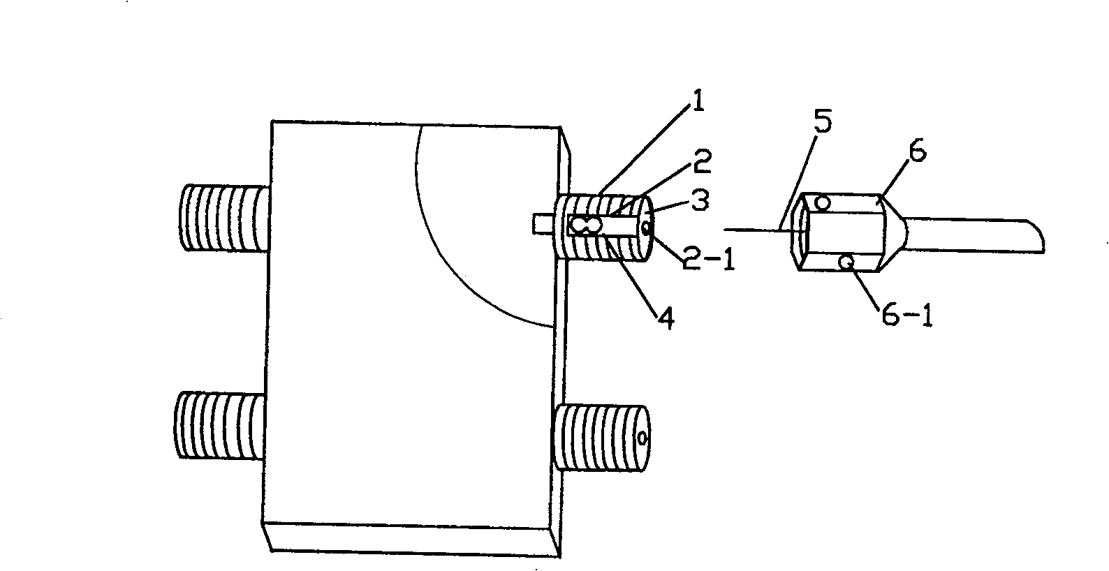 Connection device of cable TV terminal branch distributor and television signal line