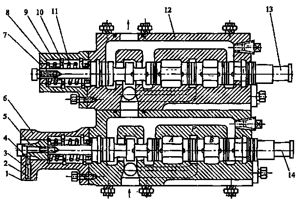 Reversal valve of steering hydraulic system of bulldozer