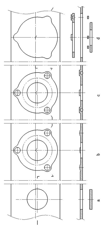 Continuous press forging precise forming process of automobile retaining frame part