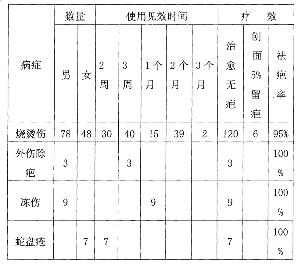 Formula of medicine for treating burn, scald and cold injury