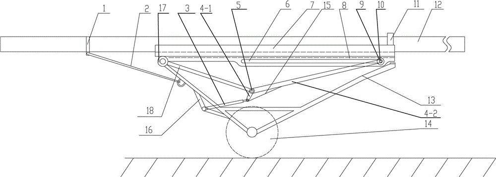 Cement telegraph pole erecting cart