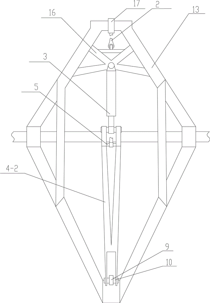 Cement telegraph pole erecting cart