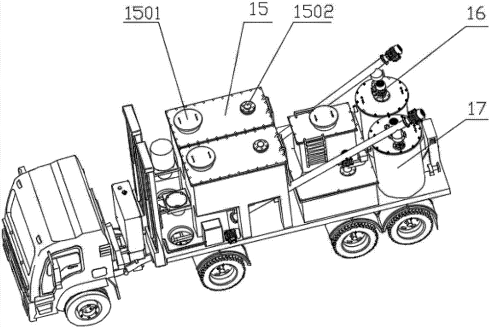 Multifunctional road grouting equipment assembly and control method thereof