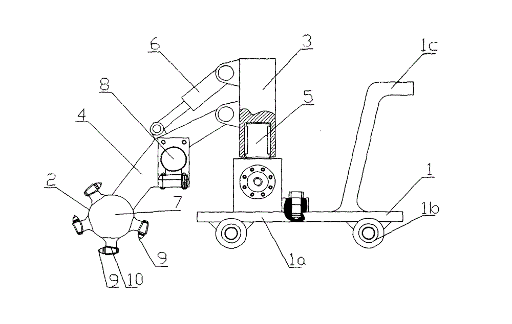 Underground roadway dinting device