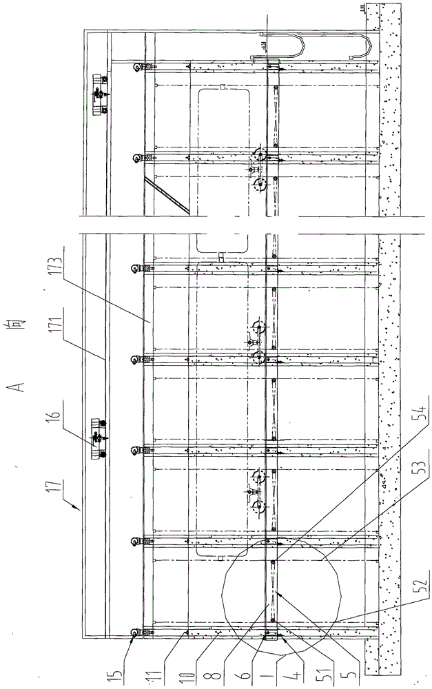 The train hoisting room of the two-storey storage warehouse for underground and urban railway trains