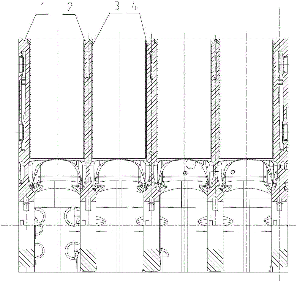 Improved structure of water opening of diesel engine body